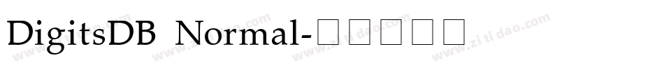 DigitsDB Normal字体转换